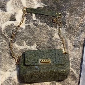 Tory Burch Green Snakeskin Print Crossbody Bag